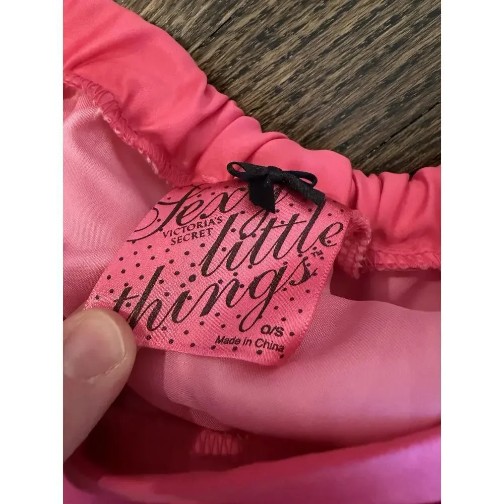 Victoria's Secret Vintage Limited Edition Pink Satin Santa Skirt & Marching Hat